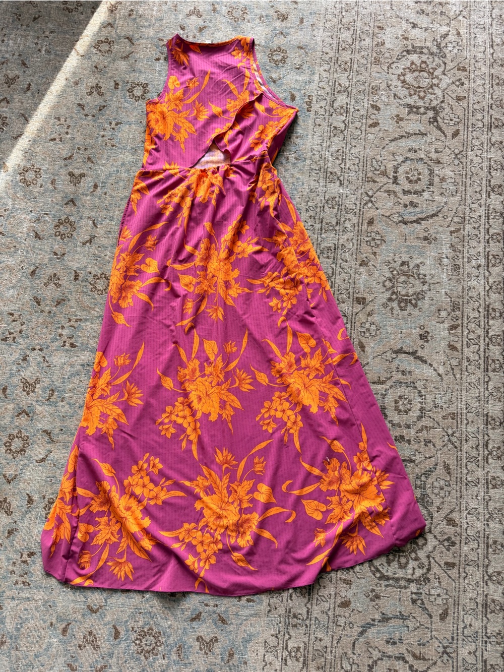 Toad & Co Crusher Maxi Dress—pink and orange - Picture 4 of 6